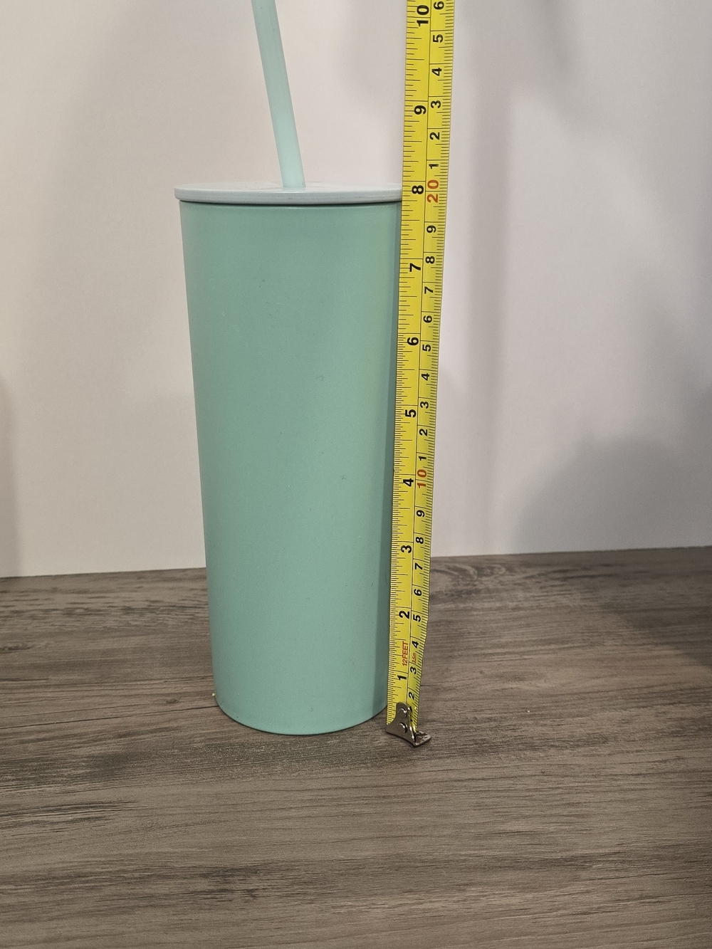 Mint Green Insulated Travel Tumbler with Straw